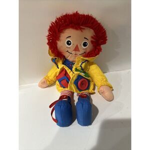 Raggedy Ann Plush Cloth Doll Vintage Playskool Dress Me 16" Doll Sensory Play